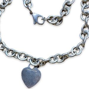 Tiffany & Co. Heart Tag Chain Necklace Sterling Silver 925